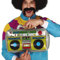 Amakando Aufblasbares Radio im 80s Look / 40x20cm / Kassetten-Recorder zum Aufblasen/EIN Highlight zu 80er-Party & Fasching