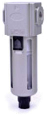 RIEGLER 178463-GAF 13 A Filter »GA«, PC-Beh., Schutzkorb, 5 µm, BG 300, G 1/2, Ablass: VA, 1Stk