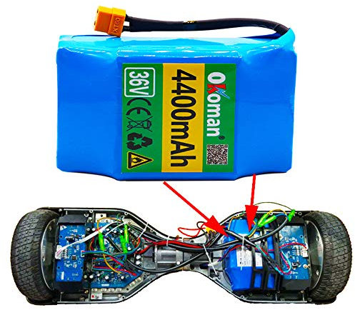 LUC 36 V 4,4 Ah 4400 mAh de flujo alto de 2 ruedas, patinete eléctrico autocompensante, batería de litio para autocompensación para 6,5 7