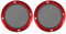 X AUTOHAUX 2pcs 3 Red Car Audio Speaker Cover Mesh Subwoofer Grill Guard