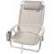 Strandkorb, mit Auflage, Klappbarer Strandkorb, 51x45x76 cm, Liege-Strandkorb, 4 Positionen, beige, mit Tragegriff,