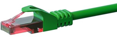 Danicom CAT6 Netzwerkkabel - U/UTP - 2 meter - Grün - 100% Kupfer, POE, Ethernet, LAN, Patchkabel, Datenkabel, RJ45 - für Serverschränke, Switches, Router, Modems!