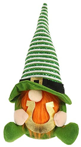 Irish Gnomes, St. Patricks Day Gnome Decoration- Green Clover Spring Plush Doll Handmade Swedish Tomte, St. Patricks Day Gnome Dwarf Doll Home Decoration Ornaments