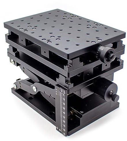 Toplionace XYZ Achsen Beweglicher Tisch, Tragbarer Manueller Schiebetisch, Übersetzungsbüro, Prüfstand für Laserbeschriftungsmaschine, 210x150x145mm