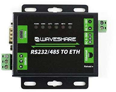 Waveshare Industrial Converter RS232 or RS485 to Ethernet Enables Bi-Directional Transparent Data Transmission