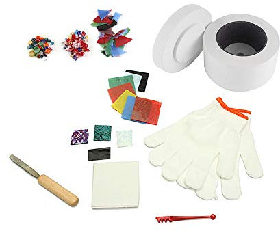 Jieotwice Kit Professionnel de Fusion Du Verre Par Micro-ondes, Petit Four Rotatif pour La Cuisson Du Verre Et des Bijoux Par Micro-ondes, Outil de Poterie pour La Fusion des Bijoux En Verre