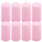 Stumpenkerze Höhe 10 cm Ø 5 cm lange Brenndauer Rund-Kerze Säulenkerzen Kerzen-Deko Tafelkerzen Weihnachts-Kerzen Hochzeits-Deko (pink, 8)