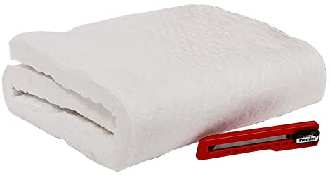 Keramikfaser-Isolierdecke – 2,5 x 30,5 x 81,3 cm – 8# Dichte 2400 F – feuerfeste Isolierdecke für Holzofen, Schmiede, Ofen, Kamin, Ofen, Pizzaofen, Geschirrspüler, Schornstein, Kessel und mehr