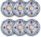 ARCA, Servizio di Piatti, Set di 6 Piatti Piani, Realizzati in Melamina, Set per la Tavola, Collezione Capri, 28x2 cm