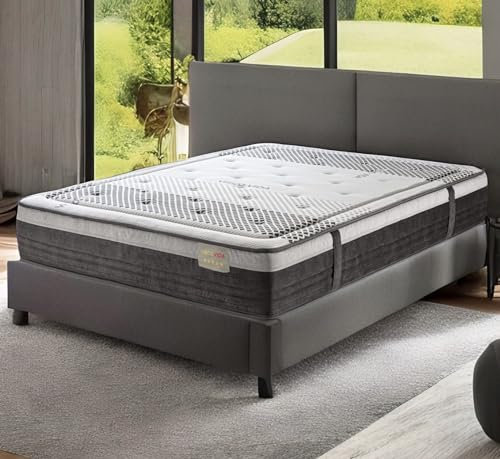 T-ORMU Matelas 160x200 Mémoire de Forme Premium – 27 cm Épaisseur – Matelas Ferme Orthopédique 7 Zones – Soulage Le Mal de Dos – Hypoallergénique Respirant – pour 2 Personnes