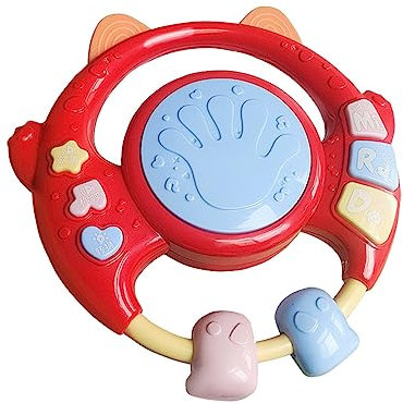 # Babyspielzeug Autositz mit Licht und Musik Lernspielzeug (Red, One Size)