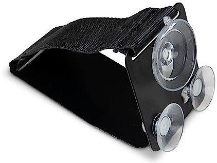 GEWA Tenor Gitarrenstütze - Klappbar aus Metall - schmaler, auch für flache Zargen - vernähtes Gurtband - schwarz