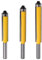 Gasea 3pcs 8mm Shank Top Bearing Flush Trim Router Bits Set Extra Long Straight Router Bit for Woodworking Cutter Tool