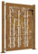 vidaXL Gartentor, Gartentür mit Bambus-Design, Abschließbar Hoftor Eingangstor für Garten Terrasse, Tor Zauntor Gartenpforte, 105x130 cm Cortenstahl