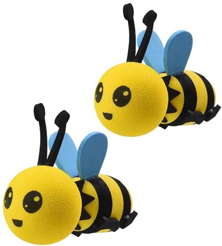 HAICN 2Pcs Honey Bee Aerial Toppers Cute Car Antenna Decorative Roof EVA Anti-Collision Doll Decoration for All Kinds of Cars