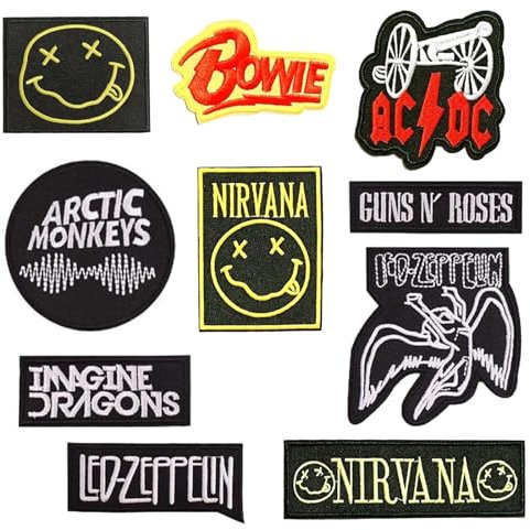 Funnaura 9 PCS Iron on Patches, Sew on Patches for Clothing, DIY Clothes Stickers Applique Embroidered Patch