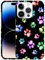 GlamCase for iPhone 14 Pro Case, iPhone 14 Pro Designer Case - Dog Cat Paw Watercolour Print Design Printed Slim Fit Cute Plastic Hard Protective Designer Back Phone Case for iPhone 14 Pro.