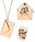 MeMeDIY Personalized Locket Necklace Envelope Love Letter Necklaces with Secret Message/Letter Necklace Personalized Heart Photo Angel Wings Locket Necklace for Woman -A3 Photo