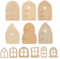 SEWACC 48 porte in legno vuote da giardino delle fate in miniatura, non verniciate, porte per casette delle fate per fai da te (stile 1)