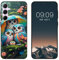 WUACYEAMING für Samsung Galaxy A55 5G Hülle,Mode Schutzhülle Schwarz Handyhülle mit Aesthetic Muster Weich Silikon Dünn TPU Stoßfeste Kratzfest Schutzhülle Cover-Eule