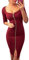 OMZIN Femme Robe De Soirée Zippée Devant D'été Décolleté Profond Longue Fête Rose M