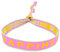 Selfmade Jewelry - Statement Festival Armband Stoff Armband Damen Stoffarmbänder in Pink für Festival Outfit Damen (HAPPINESS (Pink-Orange-Grün)) (HAPPINESS (Pink))