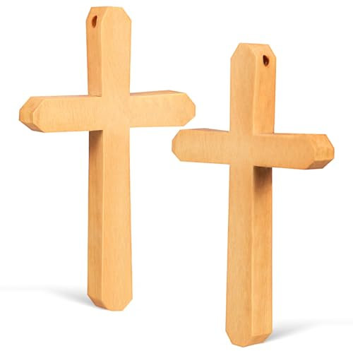 RORPOIR 2 Stück Kreuz Aus Olivenholz Holzkreuze Für Die Wand Taufe Geschenke Für Mädchen Christliches Taschenkreuz Holzkreuze Zum Basteln Kreuz Wanddekoration Holzkreuze Für