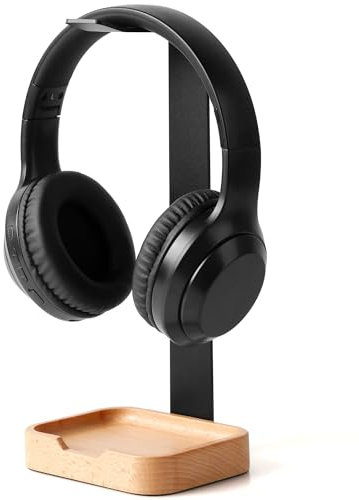 CLYNAN Headphone Stand Wood, Headset Stand for Desk., small, CL0002