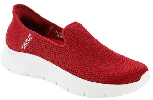 Skechers Zapatillas sin Cordones Go Walk Flex-Relish para Mujer, Rojo-Blanco, 39 EU