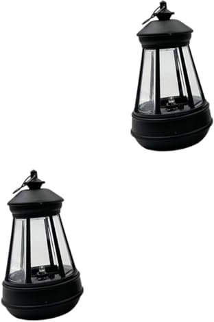 2St Laterne Hängeleuchten für den Garten Fahrbahnbeleuchtung Sonnenlicht ausenleuchte gartenweg beleuchtung solar licht solarlampen Solarleuchten im Freien Gartendekoration Plastik Yardwe