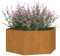 Gecheer Jardinière Rouillé Acier Corten, Bac de Plantation pour Cultiver Fleurs Plantes, Lit Surélevé de Jardin Potager pour Terrasse, Balcon, Extérieur