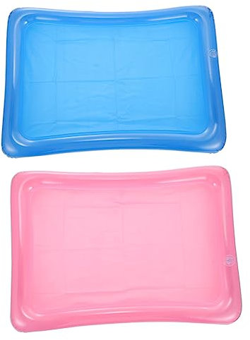 ABOOFAN 2 Piezas bandeja inflable de agua enfriador de bebidas de cerveza bandeja inflable para servir ice tray bandejas sirviendo bebidas bandeja de hielo portavasos inflable flotante