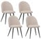 ALBATROS Esszimmerstühle mit Stoff-Bezug 4er Set Capo, Beige - Stilvolles Vintage Design, Stoff-Bezug, SGS geprüfter Polsterstuhl - Moderner Küchenstuhl, Stuhl Esszimmer oder Esstisch Stuhl