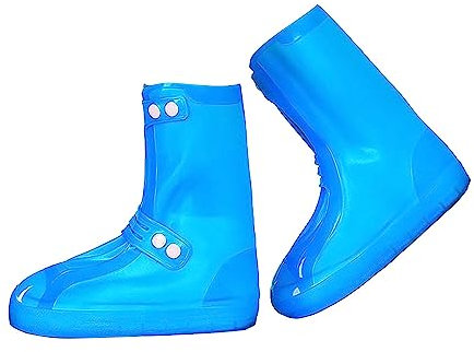 Laquieio Stivali Da Acqua Donna Pioggia Economici Giardino Lavoro Pioggia Stivali Scarpe da Giardino Scarpe da Lavoro All'aperto Stivali da Acqua Donna Alte, blu, 37/38 EU