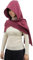 DigiTizerArt Mittelalterliches Leinen Baumwolle Kapuzenschal Vintage Goth Cape Kostüm Accessoire Multifunktionale Mode Schal Schal Kapuzenschal Kutte Für Männer Frauen (Burgundy)
