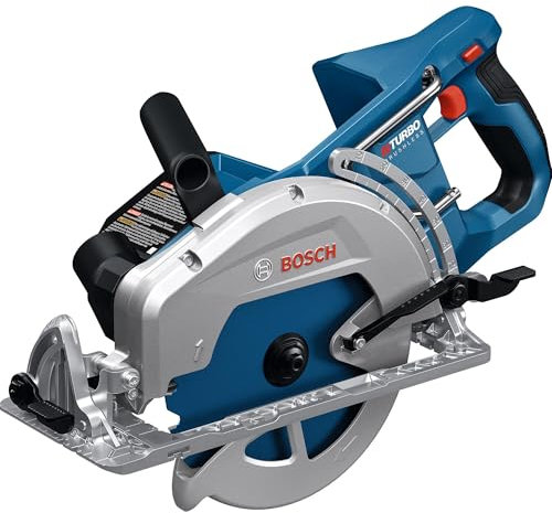 BOSCH GKW18V-26N PROFACTOR™ 18V 7-1/4 Sega circolare con manico posteriore - Tecnologia brushless, 5000 giri/min, design ergonomico leggero, orientamento della lama sinistra, freno elettronico, porta