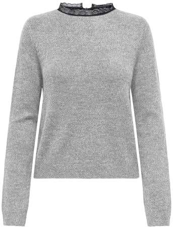 ONLY Damen Onltammy Ls Lace Mix O-Neck Bf KNT Onltammy Ls Lace Mix O-Neck Bf KNT (1er Pack)
