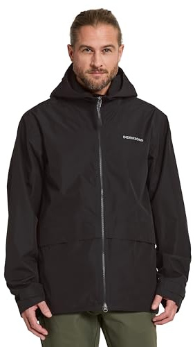 Didriksons - Veste nordique - Veste d'extérieur pour homme - Imperméable et coupe-vent - Noir, Noir , XS