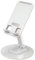 Lusosh Supporto per telefono cellulare, regolabile, rotazione a 360°, completamente pieghevole, compatibile con iPhone 16, 15, 14, 13 Pro Max, Android, smartphone, e-reader e tablet (bianco)