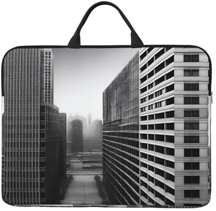 14 Zoll Laptoptasche – aUrban Horizon Full Print Design, ideal für Geschäftsreisen und tägliches Pendeln