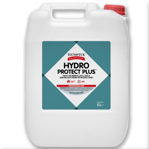 HydroProtectPlus Impermeabilizzante Terrazzi Nanotecnologico Trasparente - Idrorepellente per Pietra, Marmo, Cotto, Cemento, Mattoni - Traspirante Impermeabile per Piastrelle per Esterno (1 LITRO)