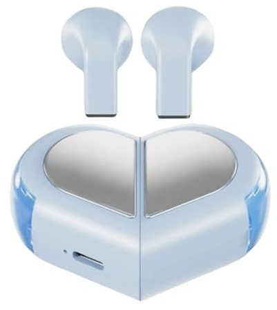 Kabellose Kopfhörer in Herzform für Telefon, stilvoll, schweißresistent, für Damen und Herren, für Meetings, Fahren, Reisen, , Radfahren, Training, Fitnessstudio