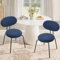 COLAMY Esszimmerstühle 2er Set, Moderne Polsterstühle mit Metallbeinen Ergonomische Küchenstühle Essstühle Set für Esszimmer Küche Wohnzimmer Höhe 47.5 cm, Blau