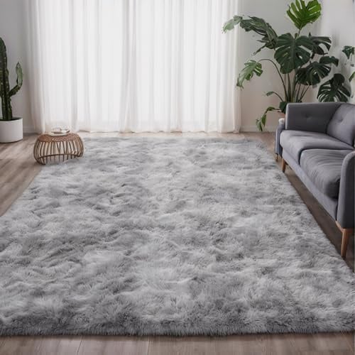 CEYIRO Tapis Salon Tapis Chambre 160x230CM, Dessous Antidérapant, Doux Moelleux (Gris Clair, 160x230cm)