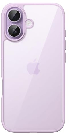 JETech Hülle für iPhone 17, Lavendel | Einfarbig Matter TPU-Rahmen, Kratzfest, Handyhülle mit Transparenter Rückseite