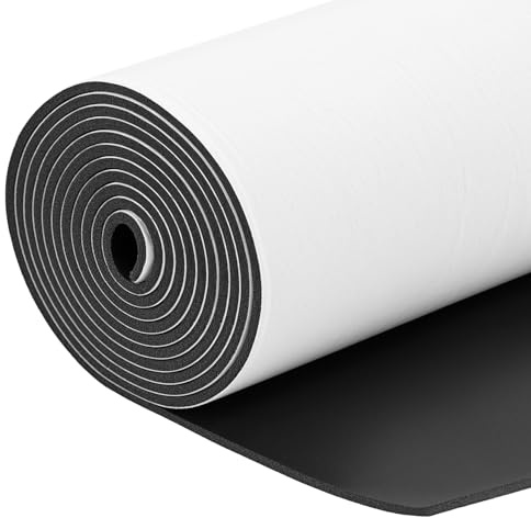 QWORK® Rouleau de mousse autocollante, 30 cm x 3 mm x 2 m plaque de mousse caoutchouc synthétique, pour le scellage de portes et fenêtres, projets DIY