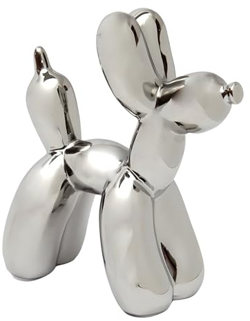 moorg Scultura Palloncino 16x7x18 cm, Oggetti Decorativi per la Casa in Ceramica, Soprammobili Design e Oggettistica per la Casa Moderna, Cane Palloncino Scultura