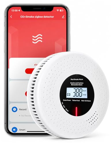 MOES Detector de Humo y Monóxido de Carbono Inteligente Zigbee