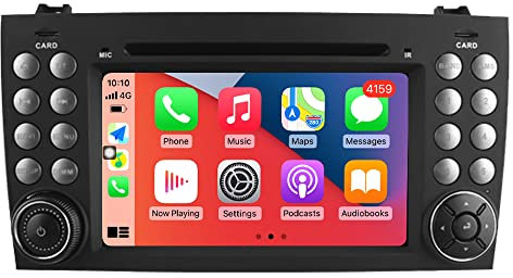 Roverone Android System 7 Zoll in Dash Car GPS Navi Navigation für Mercedes-Benz SLK W171 R171 SLK55 SLK300 SLK350 mit Autoradio Stereo DVD SD USB Touch Bildschirm