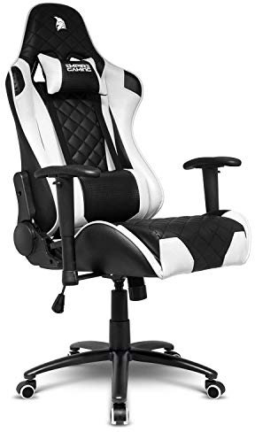 EMPIRE GAMING – Racing 700 Chaise Gamer Fauteuil de Bureau – Pied Métallique – Siège Rembourré et Long – Dossier Inclinable - Accoudoirs 2D - Coussins Lombaires et Nuque